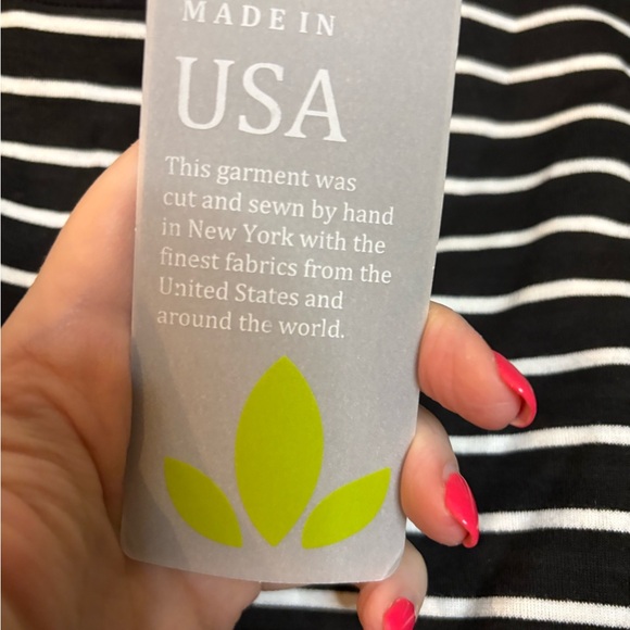 LBISSE Striped Bodice Floral Skirt Fit-and-Flare Dress - Black, White & Teal - Picture 4 of 6